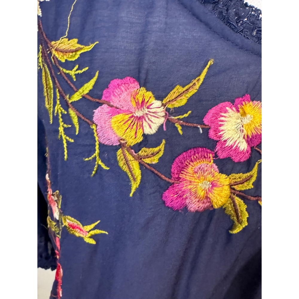 Sundance Florentina Embroidery Butterfly Lace Blouse Medium - Picture 4 of 14